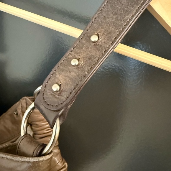 BCBGMaxAzria GUC close to excellent HUGE Gathered slouch Leather Hobo Bag - Picture 6 of 15